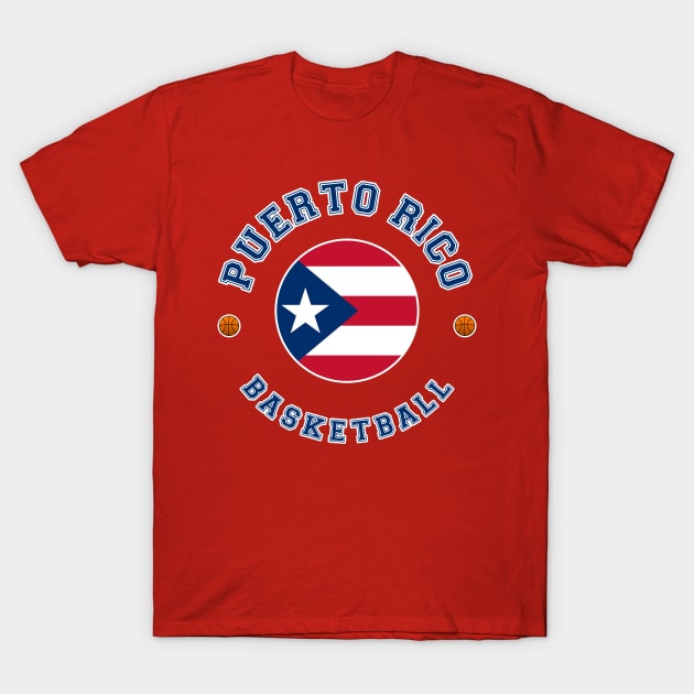 Puerto Rico Basketball T-Shirt by CulturedVisuals